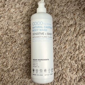Natural Castile Body Wash Bergamot Ylang Ylang scent Vegan ingredients